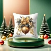 Christmas decorative throw pillows, festive atmosphere home soft furnishings, plush cushions Application Scenario